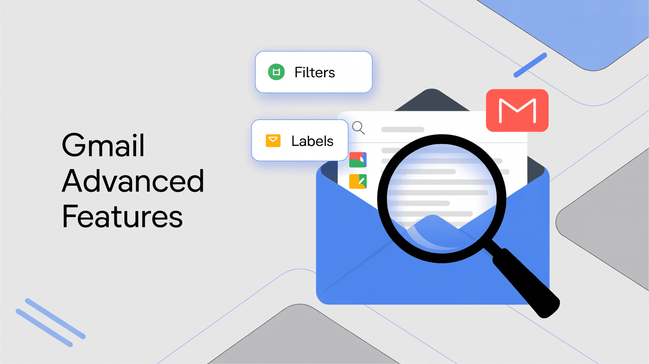 Gmail advanced features filters and labels illustration